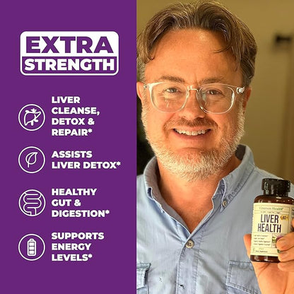 Liver Cleanse Detox & Repair Milk Thistle Supplement. Liver Support with Digestive Enzymes, Artichoke Extract, Dandelion Root Supplement. Milk Thistle Liver Detox & Liver Cleanse. 90 Liver Health Caps