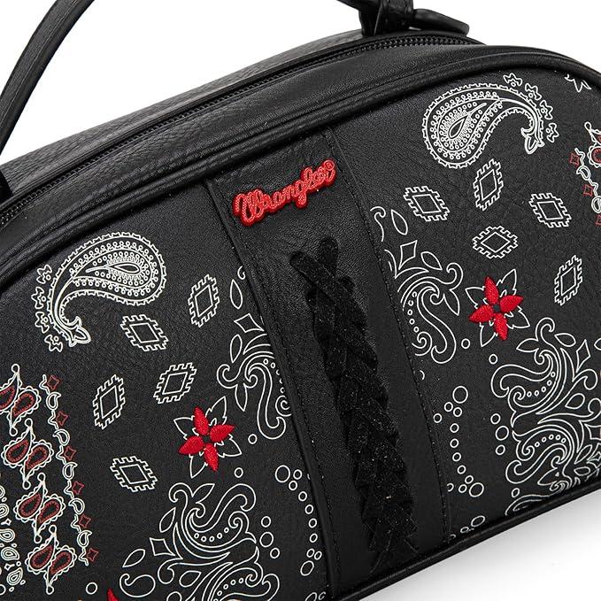 Wrangler Makeup Pouch Bag Mini Western Toiletry Purse Cosmetic Organizer Paisley Travel Pouch for Women