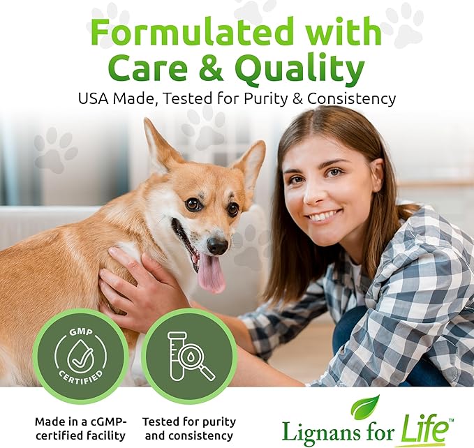 Lignans for Life - Natural Bulk Ground Flaxseed Powder - Omega 3 & 6 Fatty Acids Filled High Fiber Antioxidants - Support Healthy Heart & Hair, Healthy Immune System - 60 Servings 80mg per tab, 1 Pack