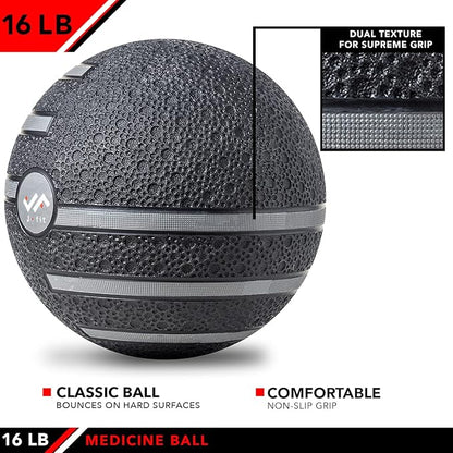JFIT Medicine Exercise Ball with Dual Texture