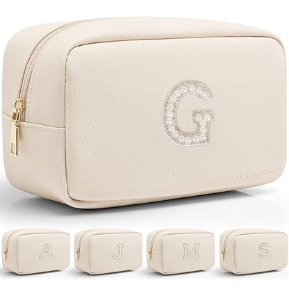 Vlando Gifts for Friends Female Cute Makeup Pouch Makeup Case Personalized Bridal Shower Gifts Wedding Gifts Birthday Graduation Gifts G