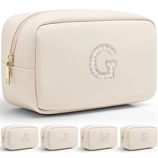Vlando Gifts for Friends Female Cute Makeup Pouch Makeup Case Personalized Bridal Shower Gifts Wedding Gifts Birthday Graduation Gifts G