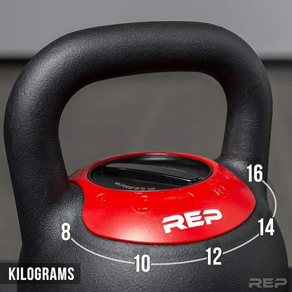 Rep Fitness Adjustable Kettlebell with Matte Powder Coating