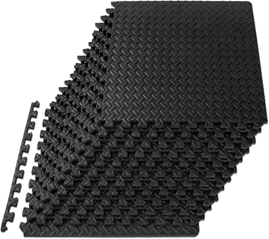 ProsourceFit Puzzle Exercise Mat ½ in 24 in 24 in 144 Sq 36 Tiles