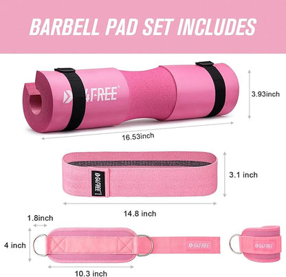 G4Free 7pcs Barbell Pad Set for Squat 2 Gym 3 Hip