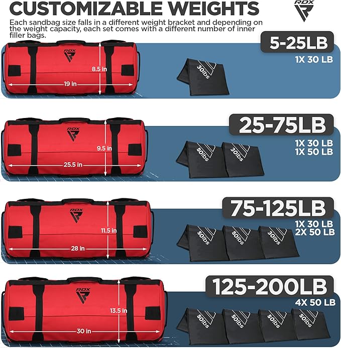 RDX Sandbag for Fitness Weights Training 5-200 LBs