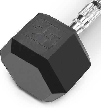 Marcy Rubber Hex Dumbbell - Available for 25lb - 50lb