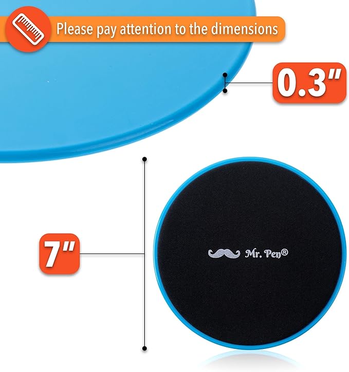 Mr. Pen- Core Sliders for Working Out 2 Pack,