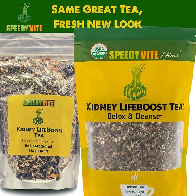 SpeedyVite Kidney Bladder LifeBoost Tea Herbal Supplement, USDA Organic Cleanses & Supports Urinary Tract Health, Marshmallow Root Dandelion Goldenrod Juniper Hydrangea+ Natural Detox