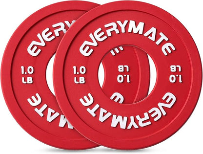 Rubber Fractional Weight Plates Set of 8 Micro 0.25LB 0.5LB 0.5LB 0.75LB 0.75LB 1 1 LB