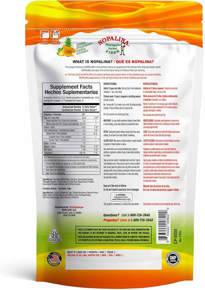 Nopalina Colon Detox Fiber (Flax Seed) - Pineapple Flavor (1LB)