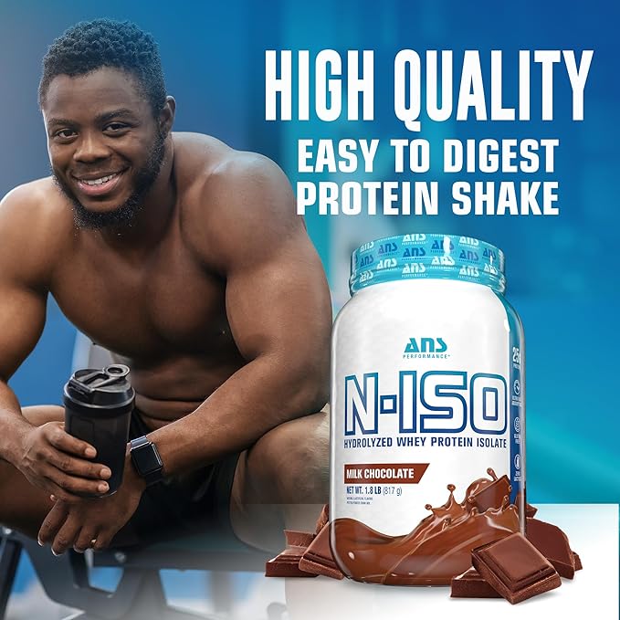 100% Pure Hydrolyzed Whey Isolate Protein + BCAAs - 25g of Protein - Peanut Free, Gluten Free, Zero Lactose (Milk Chocolate, 1.8 lb)
