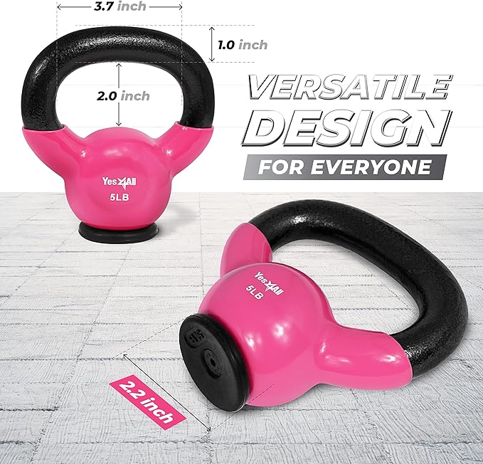 Yes4All Kettlebells Rubber Base (10-65 lbs)