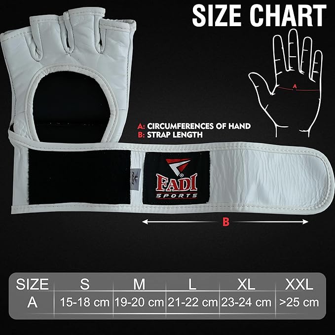 Extreme Knockout MMA Gloves - Cowhide Leather Open Palm Gloves for Men & Women, Martial Arts, Kickboxing, Muay Thai, Boxing, Sparring, Grappling, Punching Bag MMA
