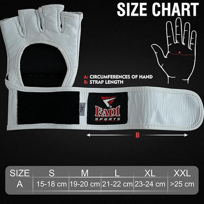 Extreme Knockout MMA Gloves - Cowhide Leather Open Palm Gloves for Men & Women, Martial Arts, Kickboxing, Muay Thai, Boxing, Sparring, Grappling, Punching Bag MMA