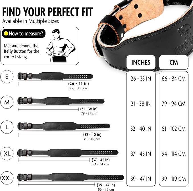DMoose Weight Lifting Belt - Squat and Gym 7MM Premium