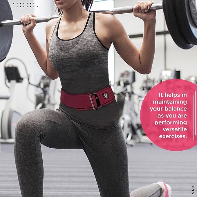 RDX Women Weight Lifting Belt 4” Adjustable Back