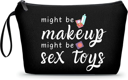 Funny Gifts for Friends, Unique Women's Makeup Bag, Travel Cosmetic Bag