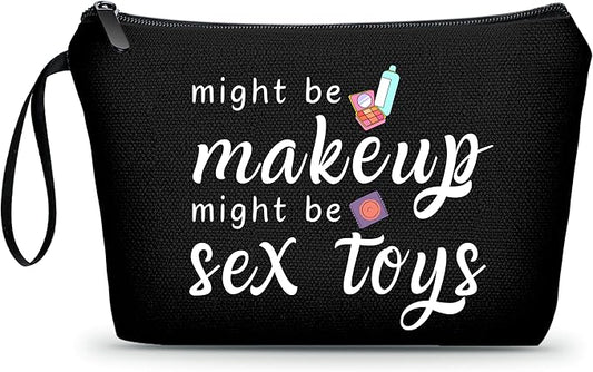 Funny Gifts for Friends, Unique Women's Makeup Bag, Travel Cosmetic Bag
