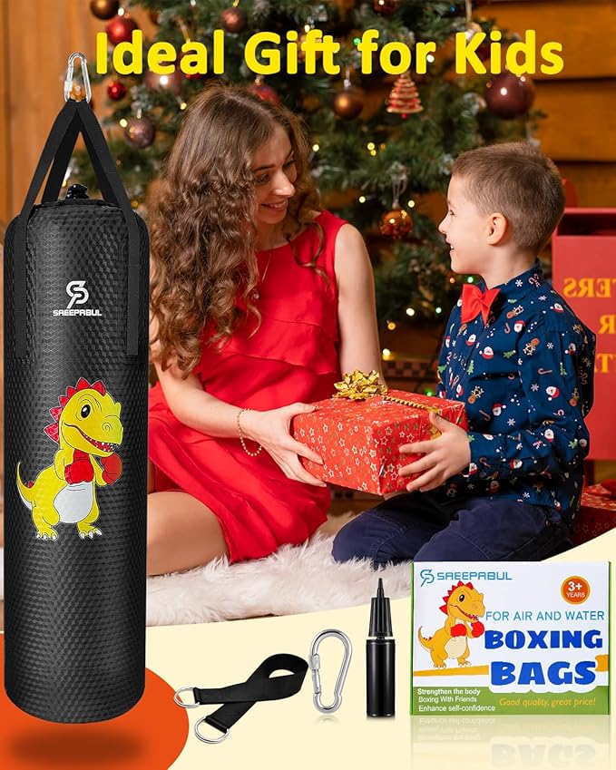 Kids Water Punching Bag - 30kg/66lbs Water-Filled Sandbag, High-Bounce PVC Anti-Leak Design, Durable Training Bag for Karate Taekwondo MMA (Green)