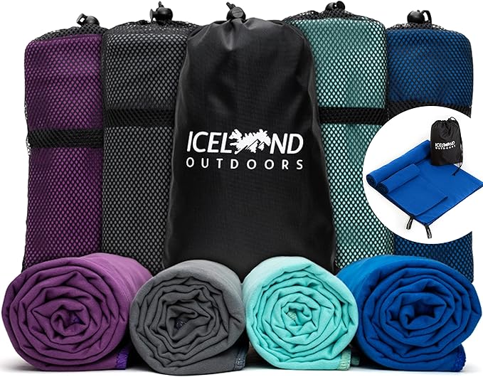 Quick Dry Travel Towel Fast Drying Lightweight - 2 Pack