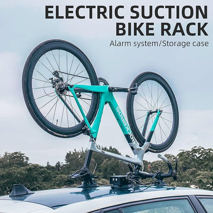 ROCKBROS Electric Suction Cup Bike Rack for Car Roof Bike Rack Bike Carrier Rack 1-Bike Black