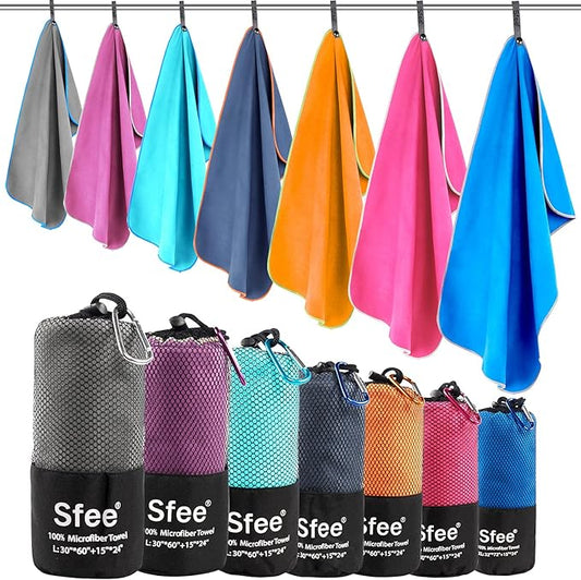 Sfee 2 Pack Microfiber Travel Towel