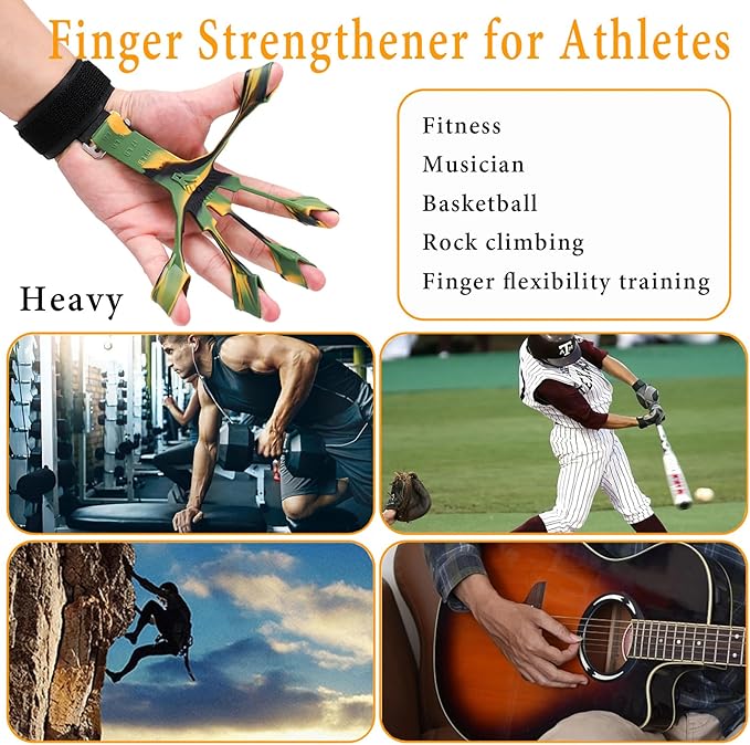 Grip Strength Trainer with Forearm Strengthener Recover(5 PCS)