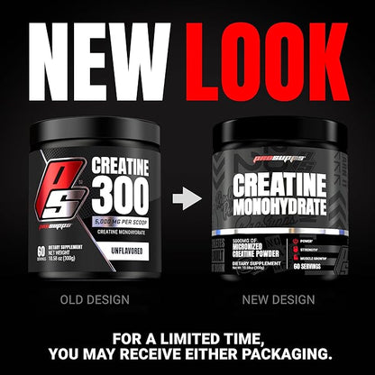 PROSUPPS Creatine Monohydrate Powder 300g, 100% Pharmaceutical Grade Micronized 5,000mg Creatine Monohydrate, 60 Servings