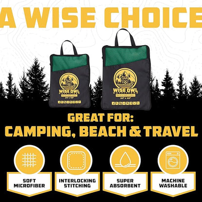 Wise Owl Outfitters Camping Towel - Camping Accessories