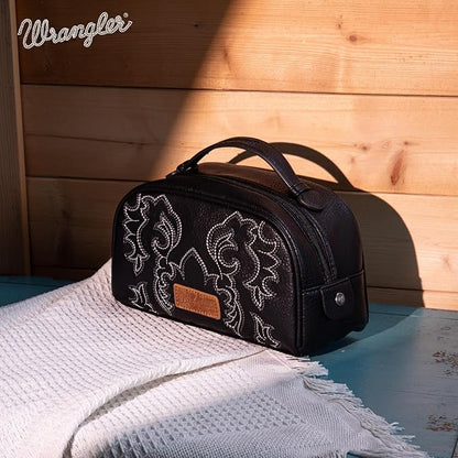 Wrangler Makeup Pouch Bag Mini Western Toiletry Purse Cosmetic Organizer Paisley Travel Pouch for Women