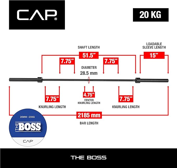 CAP Barbell 7-Foot Olympic Barbell Pro Series