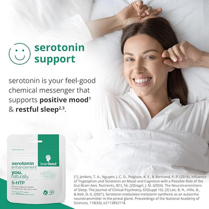 Serotonin Supplements (120) | 1-a-Day Serotonin Mood Support | 5HTP 100mg Per Tablet from Griffonia Seed Extract | Natural Serotonin Booster | 3 Month Supply