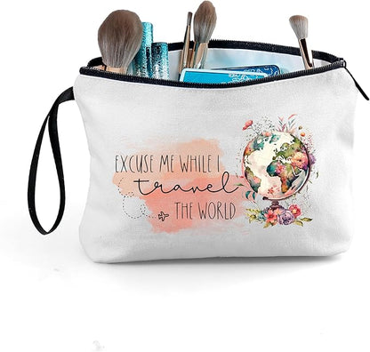 Travel Gifts for International Travelers Women Female Friend Daughter Mom Sister Cosmetic Makeup Bag Organizer Christmas Birthday