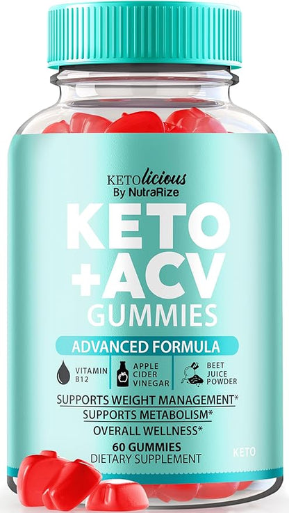 Ketolicious ACV Gummies, Official Keto ACV Gummies, All Natural Apple Cider Vinegar, Premium Keto+ACV Formula, Keto Plus ACV Gummy, Keto-Licious Gomitas Reviews (60 Gummies)