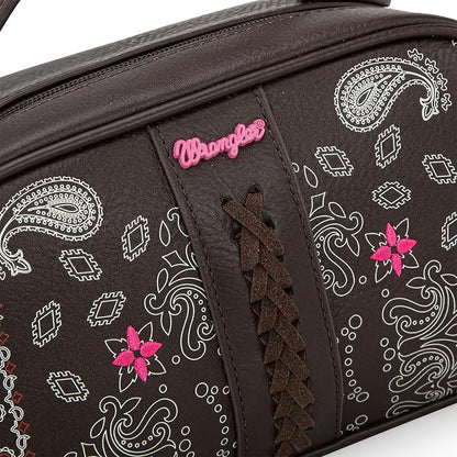 Wrangler Makeup Pouch Bag Mini Western Toiletry Purse Cosmetic Organizer Paisley Travel Pouch for Women