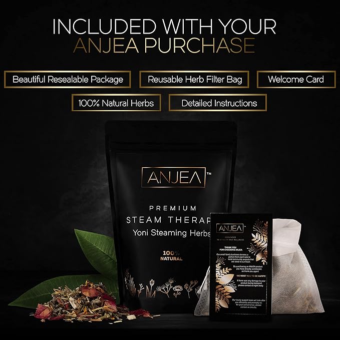 Yoni Steaming Herbs 2 oz (2-4 steams), Vsteam Herbs for Cleansing and Tightening Detox, Natural V Steam Herbs for V Steam Seat Kit, Herbal Sitz Bath Soak, Filter Bags Included