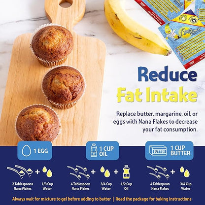 Nutritional Designs, Prebiotic Nana Flakes with Inulin, 100% Pure Banana Flakes, Gut Health, High Protein & Fiber, Natural Diarrhea Remedy, IBS Relief, for Adults & Kids 4+ (25 Single-Serve Packs)