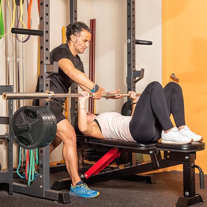 Weight Plate Holder, Power Rack Attachments Squat Rack Weight Plate Holder Storage for 2 inch Olympic Plates, Universal Fit 2x2, 2x3, 3x3 Power Cage, 1"and 5/8" Hole Compatible