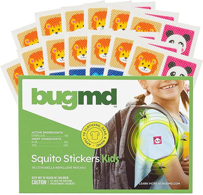 BugMD Squito Stickers Mosquito Repellent Patch Stickers (78 Stickers),