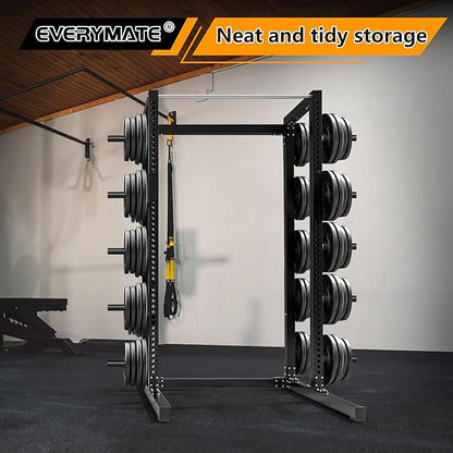 Weight Plate Holder: Power Rack Attachments Squat Rack Weight Plate Rack for 1 inch Standard Weight Plates, 2x2 3x3 2x3 Power Cage Accessories Weight Plate Storage