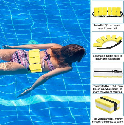 5 Pcs Aquatic Exercise Set Including 2 Ankle Swimming Weights 2 Lightweight Aquatic Exercise Dumbbells and Swim Belt Pool Exercise Equipment for Aquatic Aerobics Exercise