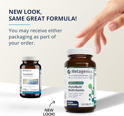Metagenics PhytoMulti Multivitamin Without Iron - Daily Multivitamin for Overall Health & Aging - 20+ Essential Vitamins & Minerals - with Vitamin B6, Lutein, Zeaxanthin & More - 120 Tablets