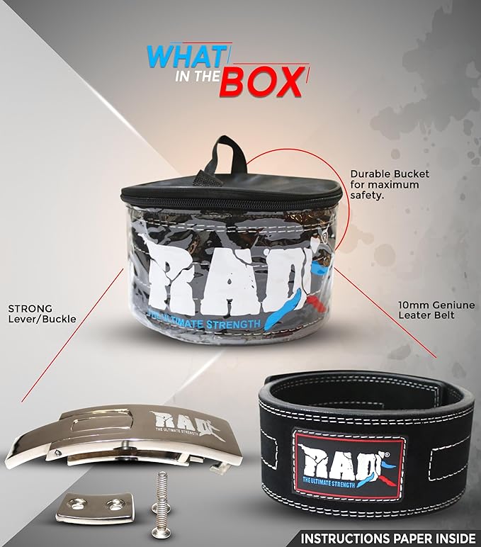 RAD Weight Lifting Belt for Men & Women 4 Inch 10 mm