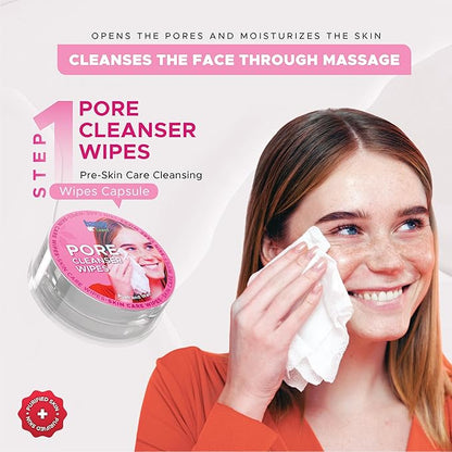 Handy Towel 3-Step Collagen Facial Care Set, Skin Renewal Collagen Face Kit, Collagen with Hyaluronic Acid, Nourishing Glow Capsule Skin Care Solution, 3 in 1 Purify+Hydrate+Boost Beauty Set