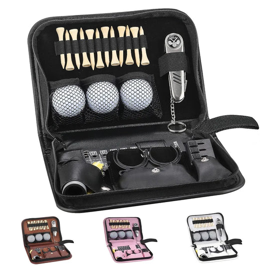 Golf Gifts for Men and Women,Golf Accessories Set with Hi-End Case,Golf Balls,Golf Tees,Golf Multifunctional Divot Tool,Rangefinder Golf Brush,Golf Scorer，Golf Ball Clamp