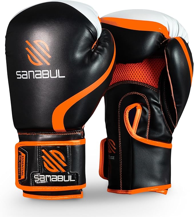 Sanabul Essential Gel Boxing Gloves for Men & Women, Kickboxing MMA, Muay Thai Gloves and Heavy Bag Training Punching & Sparring