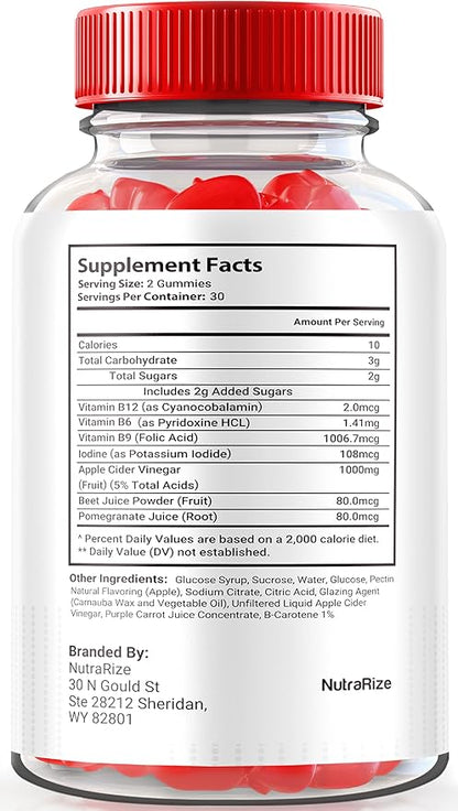 Vital Surge Gummies, VitalSurge Gummies All Natural, Vital Surge Gomitas, Apple Cider Vinegar Supplement, Official Vital Surge Gummies Reviews (60 Gummies)