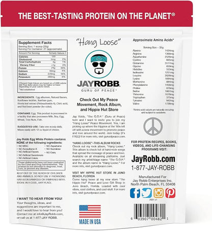 Jay Robb Strawberry Egg White Protein Powder, Low Carb, Keto, Vegetarian, Gluten Free, Lactose Free, No Sugar Added, No Fat, No Soy, Nothing Artificial, Non-GMO, Best-Tasting, (24 oz, Strawberry)