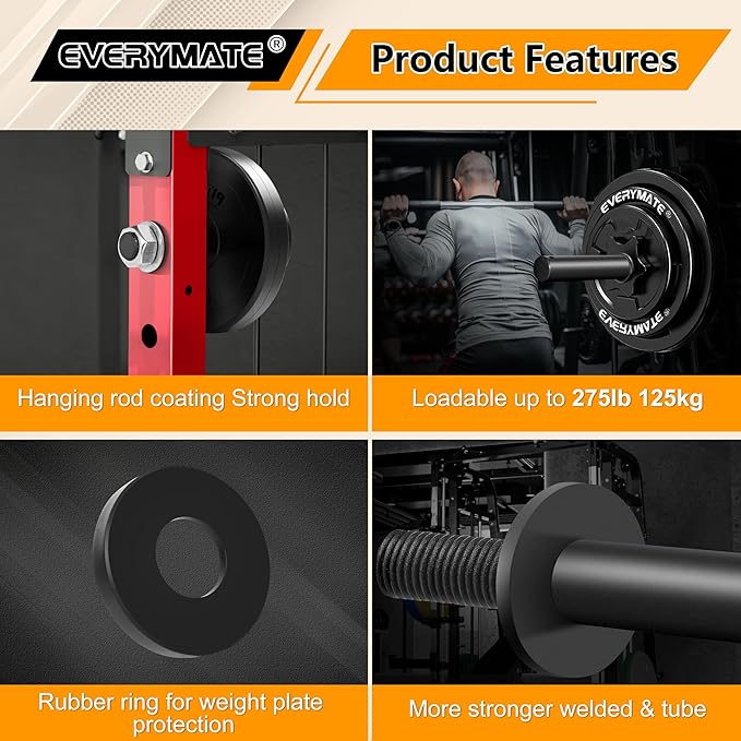Weight Plate Holder: Power Rack Attachments Squat Rack Weight Plate Rack for 1 inch Standard Weight Plates, 2x2 3x3 2x3 Power Cage Accessories Weight Plate Storage